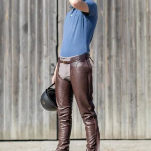 Long Chaps Cuir Demi Mersure