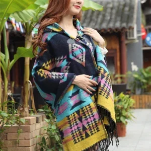 Echarpe plaid ethnique