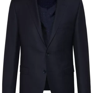 Veste Ville Pointille Bleu Fonce