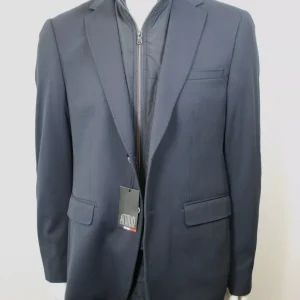 Veste Ville Nid Abeille Actu Parment Bleu Fonce