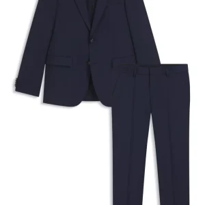 Costume 2 Pieces Serge 2 Tons Bleu Fonce