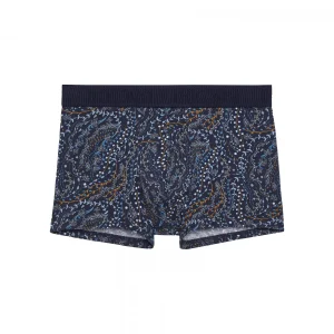 Accessoire Shorty Imprime Vegetal Bleu Fonce