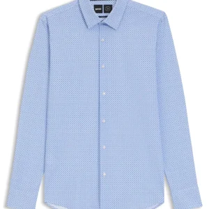 Chemise Manches Longues Ville Performance Cercle Bleu Moyen