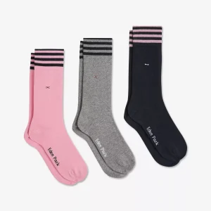 Accessoire Chaussettes Coffret Trio Cerclage Rose Moyen