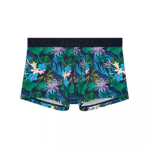 Accessoire Shorty Imprime Floral Bleu Moyen