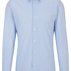 Chemise Manches Longues Ville Imprime Alveole Bleu Clair