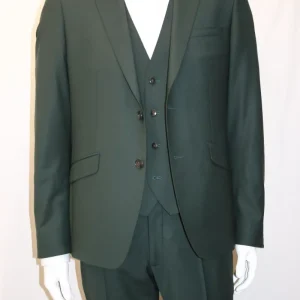 Costume 3 Pieces Tete Epingle Kaki Las Bang Casino Kaki Fonce