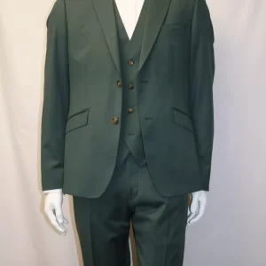 Costume 3 Pieces Serge Verte Las Bang Casino Vert Fonce
