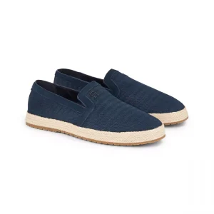 Accessoire Chaussures Espadrille Tressee Bleu Fonce