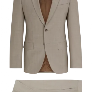 Costume 2 Pieces Fil A Fil Beige Clair