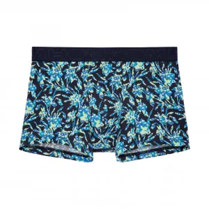 Accessoire Shorty Imprime Fleurs Bleu Fonce