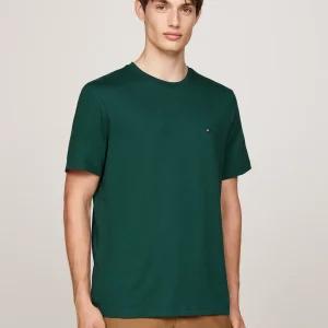 T-shirt Manches Courtes Uni Vert Fonce