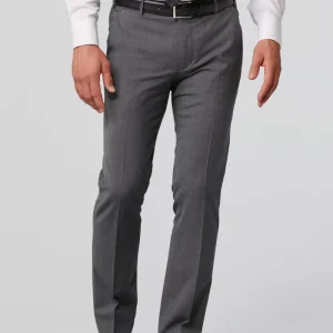 Pantalon Ville Toile Laine Gris Moyen