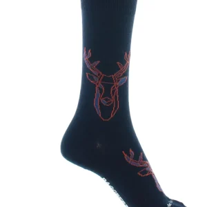 Accessoire Chaussettes Cerf Bleu Fonce