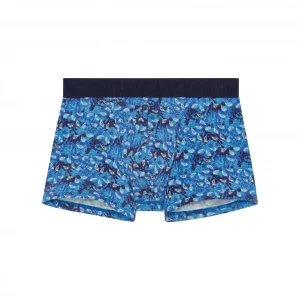 Accessoire Shorty Imprime Cachemire Bleu Moyen