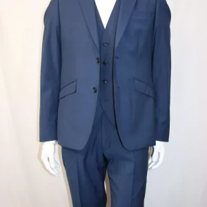 Costume 3 Pieces Toile Ardoise Las Bang Casino Bleu Moyen