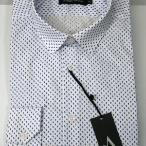 Chemise Manches Longues Ville Ovale Bleu Modern-2 Bleu Moyen