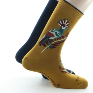 Accessoire Chaussettes Reversible Colibri Jaune Moyen