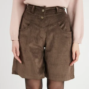 BERMUDA LONG VELOURS DAMON CHOCO