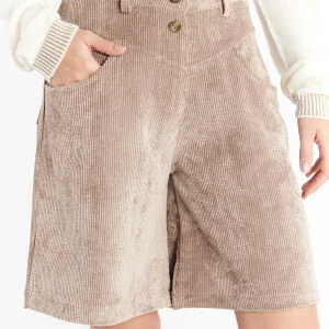 BERMUDA LONG VELOURS DAMON TAUPE