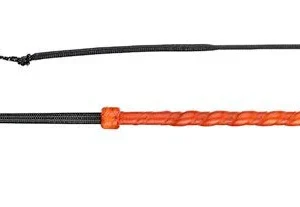 Cravache de dressage manche cuir tige nylon