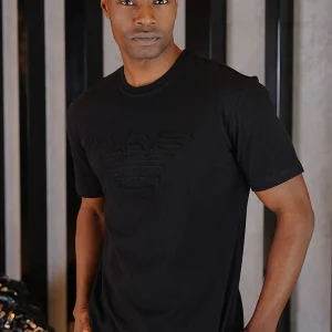 T-shirt EA Noir en Coton Premium