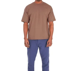 T-Shirt Classique en Coton Marron