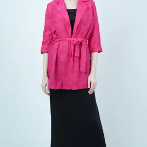 Kimono Jacquard Élégant-Rose