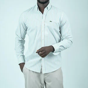 Chemise Lacoste à Rayures Fines