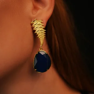 Boucles d'Oreilles "Petals" Bleu