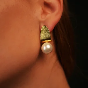 Boucles d'Oreille "White Sparkle" Perle