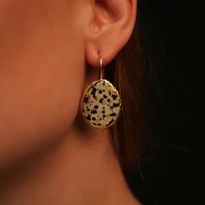 Boucles d'Oreille "Glitter" Motif Léopard