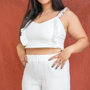 Crop-Top Gaz de Coton