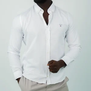 Chemise Gant Classique Blanche Pour Hommes