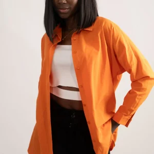 Chemisier Orange Urbain Chic